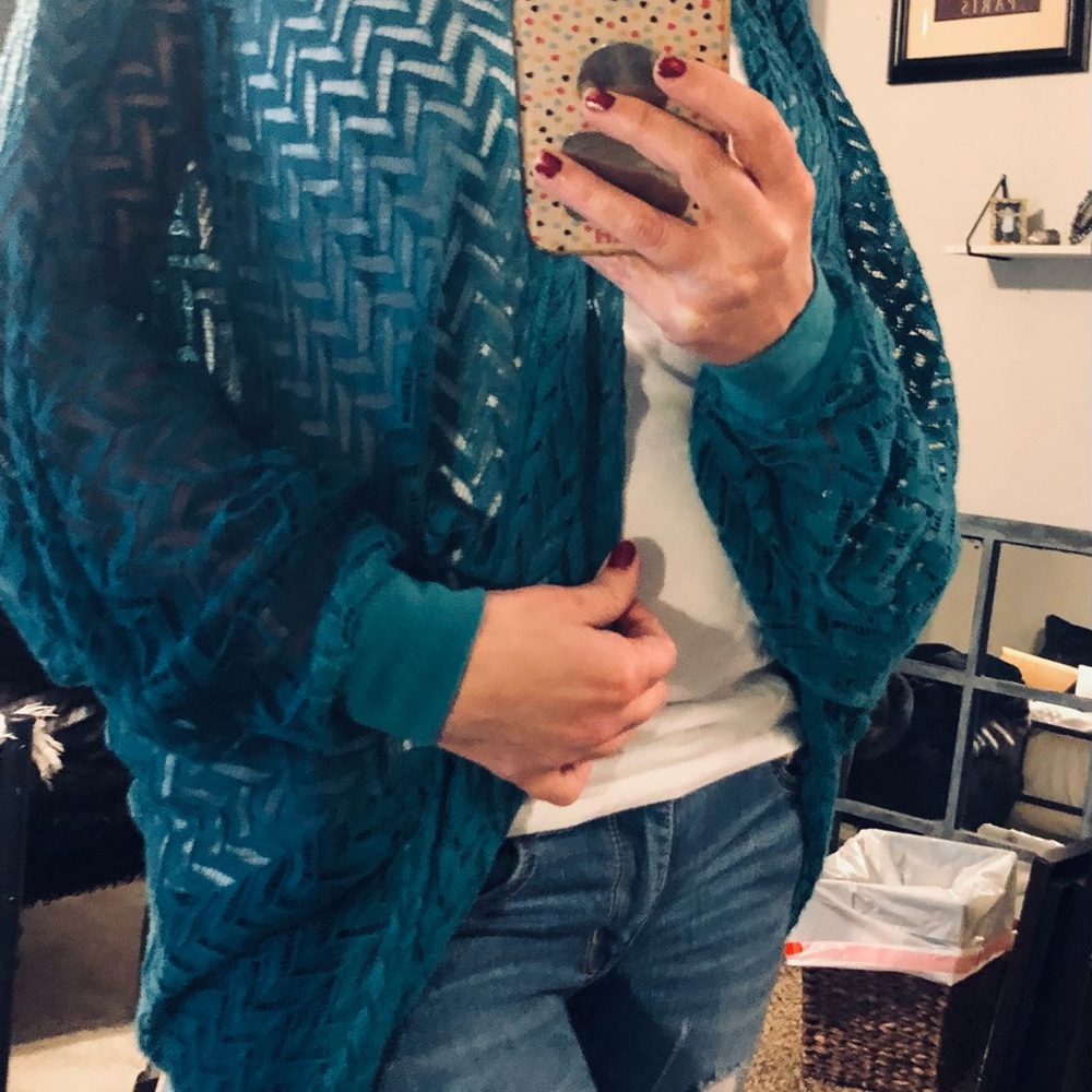 ANTHROPOLOGIE MESH SHAW